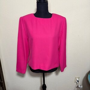 Vintage Women’s Henry-Lee Petites 10 Elegant Pink Women's Top Structured